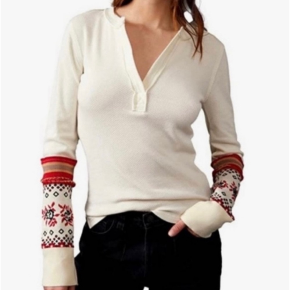 NWT Mikah Cream Layering Top XL